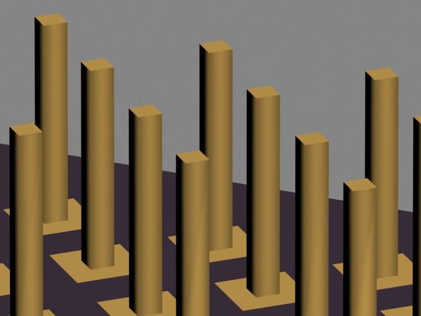 3d model central cpu pins 4 - CPU Chip(4 side polygon pin type) by GFreedom